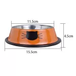 Stainless Steel Cat/Dog Bowls with Rubber Base Non-Slip Kitten/Rabbit/Puppy Dish,Pets Feeder Bowl and Water Bowl - view 116
