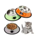 Stainless Steel Cat/Dog Bowls with Rubber Base Non-Slip Kitten/Rabbit/Puppy Dish,Pets Feeder Bowl and Water Bowl - view 120