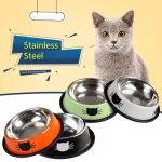 Stainless Steel Cat/Dog Bowls with Rubber Base Non-Slip Kitten/Rabbit/Puppy Dish,Pets Feeder Bowl and Water Bowl - view 121