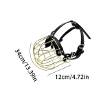 Wire Basket Dog Muzzle Adjustable Comfortable Anti-Scavenging Headwear Metal Muzzle Dog Mouth Cover For Small Medium Large - view 107