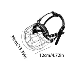 Wire Basket Dog Muzzle Adjustable Comfortable Anti-Scavenging Headwear Metal Muzzle Dog Mouth Cover For Small Medium Large - view 106